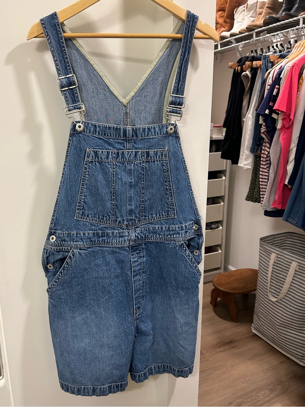 GAP Classic Blue Denim Short Overalls